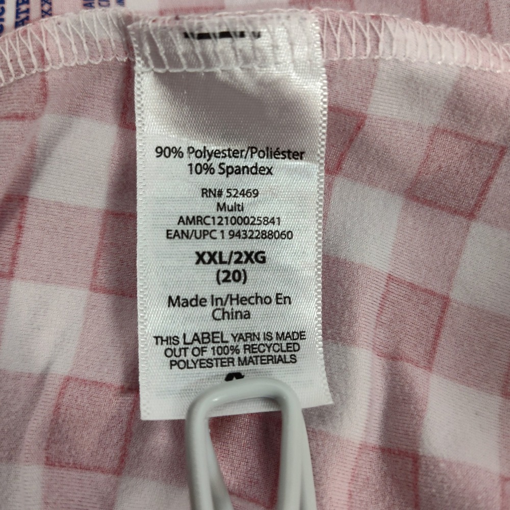 Way to Celebrate Patriotic Red White Gingham Check Leggings XXL 20 Capri Cropped - Picture 9 of 10